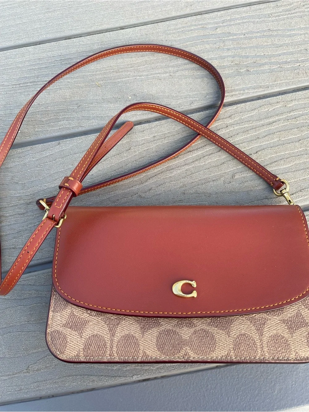 Coach Leather Signature Crossbody